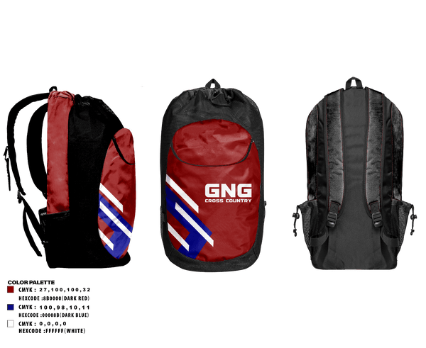 Gear Bag, GNG CROSS COUNTRY, Cross Country, Teamtime, Team time, sublimation, custom sports apparel, team uniforms, spirit wear, spiritwear, sports uniforms, custom shirts, team store, custom team store, fundraiser sports, apparel fundraiser