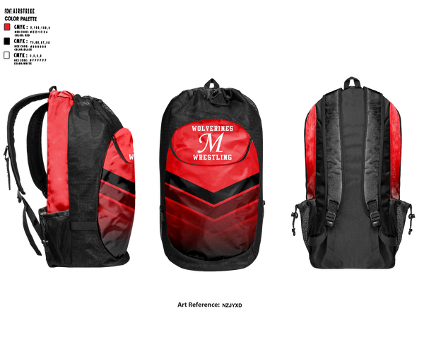 Gear Bag, Maysville R-1 School District Wrestling, Wrestling, Teamtime, Team time, sublimation, custom sports apparel, team uniforms, spirit wear, spiritwear, sports uniforms, custom shirts, team store, custom team store, fundraiser sports, apparel fundraiser