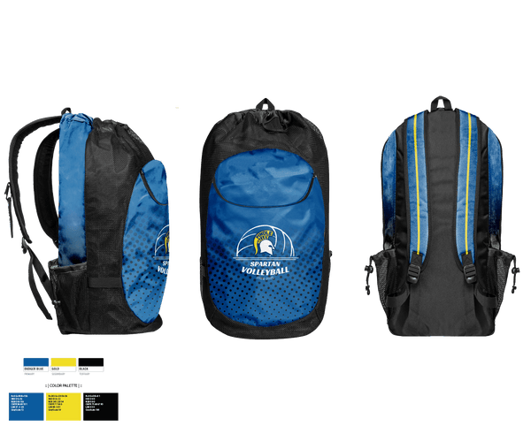 Gear Bag, Spartans, Women's Volleyball, Teamtime, Team time, sublimation, custom sports apparel, team uniforms, spirit wear, spiritwear, sports uniforms, custom shirts, team store, custom team store, fundraiser sports, apparel fundraiser