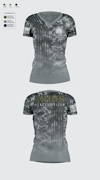 Women's Short Sleeve Vneck Shirt, Mohawk Hudson Humane Society, Law Enforcement Division, Police, Teamtime, Team time, sublimation, custom sports apparel, team uniforms, spirit wear, spiritwear, sports uniforms, custom shirts, team store, custom team store, fundraiser sports, apparel fundraiser
