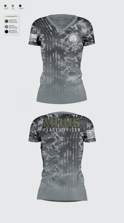 Mohawk Hudson Humane Society, Law Enforcement Division 82748774 Women's Short Sleeve V-neck Shirt - 2