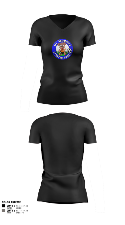 Lil' Shooters Starter Soccer 54199018 Women's Short Sleeve V-neck Shirt - 2