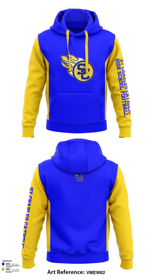 Hoodie, St Charles Catholic High School Football, Football, Teamtime, Team time, sublimation, custom sports apparel, team uniforms, spirit wear, spiritwear, sports uniforms, custom shirts, team store, custom team store, fundraiser sports, apparel fundraiser