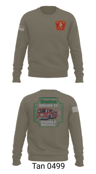 Crew Neck Sweatshirt, Boston Fire Department Engine 55, , Teamtime, Team time, sublimation, custom sports apparel, team uniforms, spirit wear, spiritwear, sports uniforms, custom shirts, team store, custom team store, fundraiser sports, apparel fundraiser