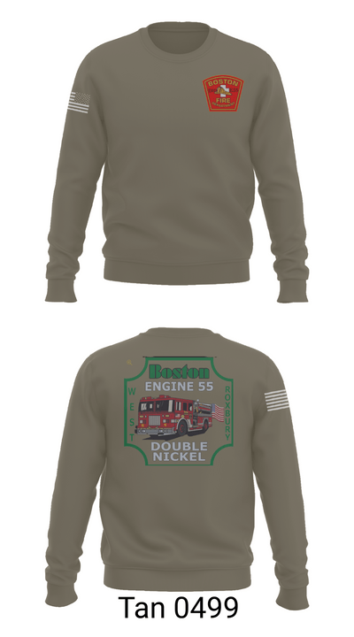 Boston Fire Department Engine 55 92329378 Crew Neck Sweatshirt - 65