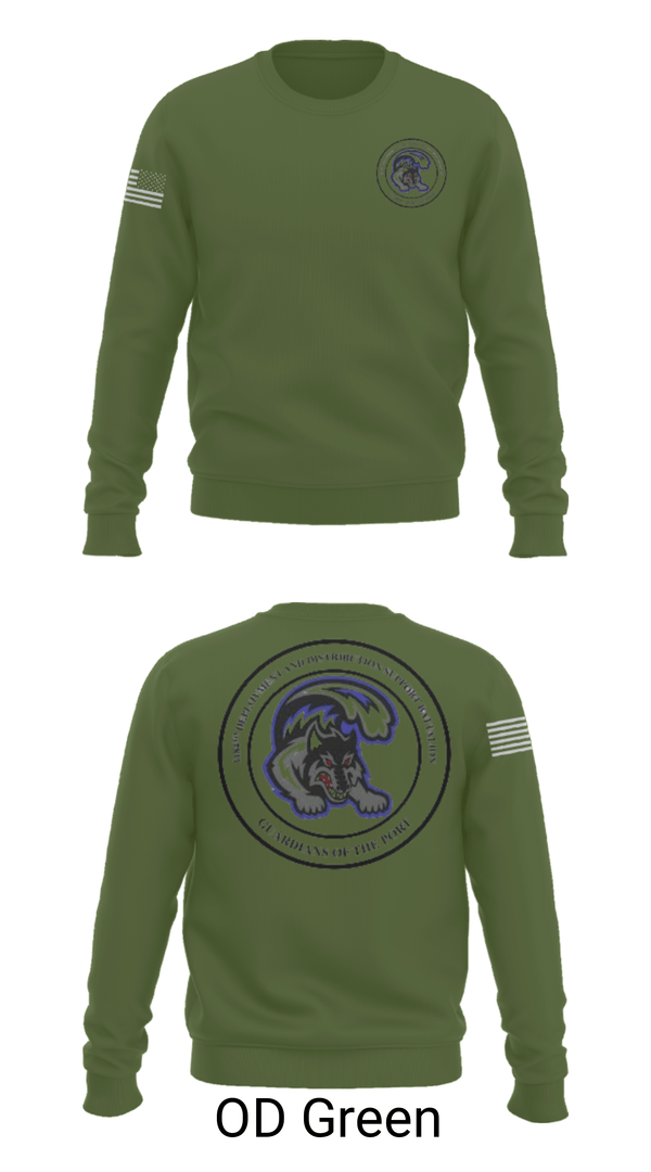 Crew Neck Sweatshirt, 1184th DDSB, Army, Teamtime, Team time, sublimation, custom sports apparel, team uniforms, spirit wear, spiritwear, sports uniforms, custom shirts, team store, custom team store, fundraiser sports, apparel fundraiser