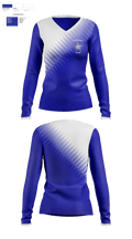 Lagrange High School Soccer 31962151 Women's Long Sleeve V-neck Shirt - 1
