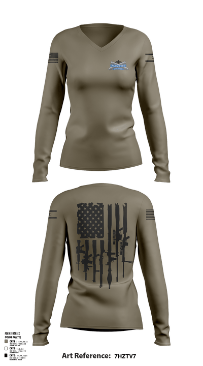 PSA gear 85024144 Women's Long Sleeve V-neck Shirt - 2
