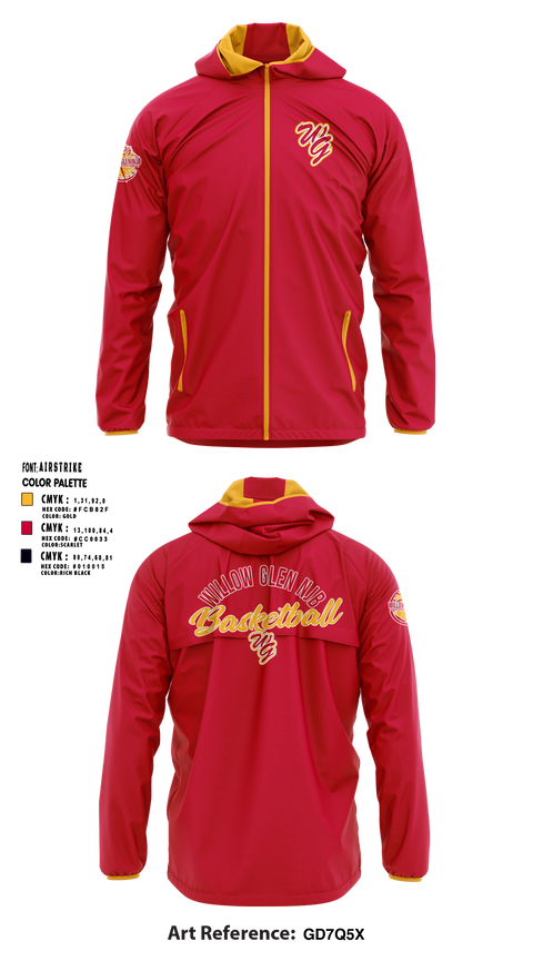 Windbreaker, Willow Glen NJB Basketball, Men's Basketball, Teamtime, Team time, sublimation, custom sports apparel, team uniforms, spirit wear, spiritwear, sports uniforms, custom shirts, team store, custom team store, fundraiser sports, apparel fundraiser