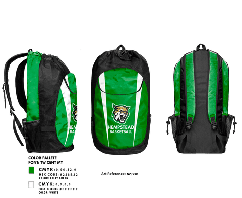 Gear Bag, Hempstead Middle School Basketball, Women's Basketball, Teamtime, Team time, sublimation, custom sports apparel, team uniforms, spirit wear, spiritwear, sports uniforms, custom shirts, team store, custom team store, fundraiser sports, apparel fundraiser