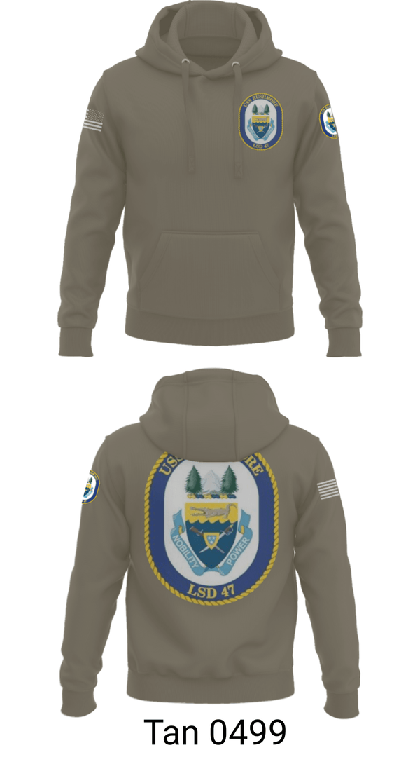 Hoodie, USS RUSHMORE, Navy, Teamtime, Team time, sublimation, custom sports apparel, team uniforms, spirit wear, spiritwear, sports uniforms, custom shirts, team store, custom team store, fundraiser sports, apparel fundraiser