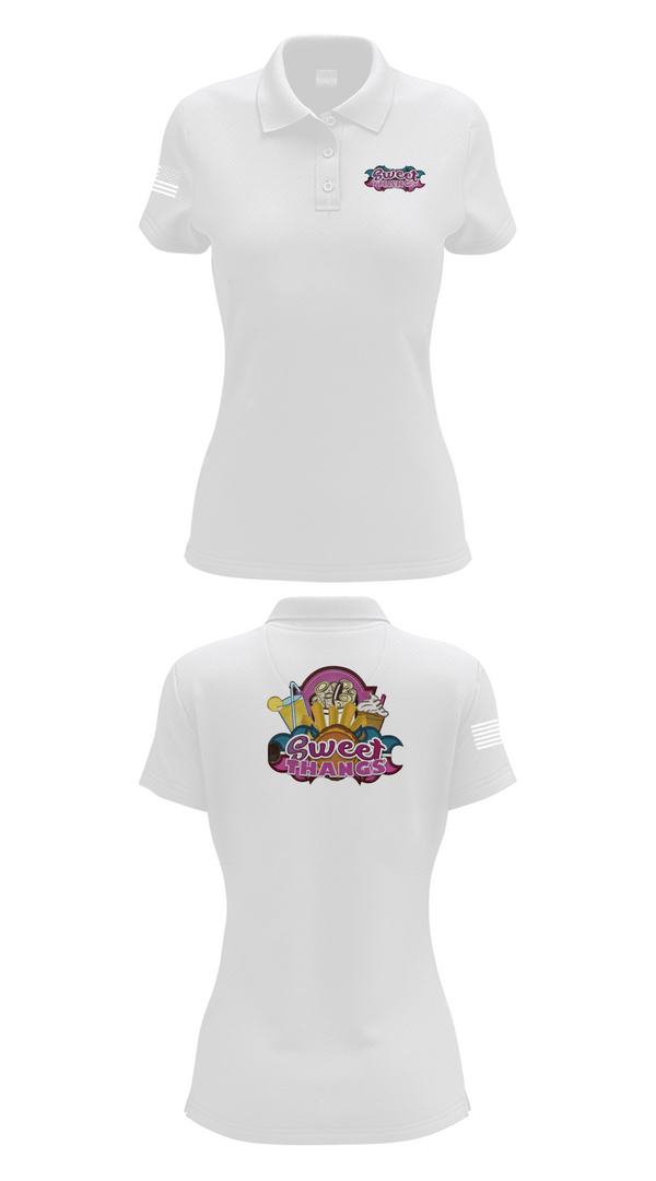 Womens Short Sleeve Performance Polo, Sweet Thangs, , Teamtime, Team time, sublimation, custom sports apparel, team uniforms, spirit wear, spiritwear, sports uniforms, custom shirts, team store, custom team store, fundraiser sports, apparel fundraiser