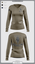 3RD PLT95TH CBRN 57596353 Women's Long Sleeve V-neck Shirt - 1