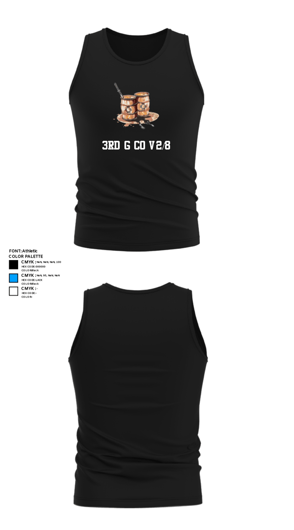 Tank Top, 3rd G Co v2/8, Marines, Teamtime, Team time, sublimation, custom sports apparel, team uniforms, spirit wear, spiritwear, sports uniforms, custom shirts, team store, custom team store, fundraiser sports, apparel fundraiser