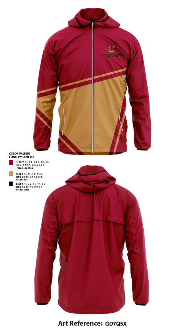 Windbreaker, Madison Crossing Elementary, Spirit Store, Teamtime, Team time, sublimation, custom sports apparel, team uniforms, spirit wear, spiritwear, sports uniforms, custom shirts, team store, custom team store, fundraiser sports, apparel fundraiser