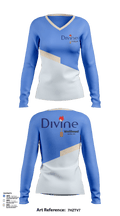 Divine 34863718 Women's Long Sleeve V-neck Shirt - 118