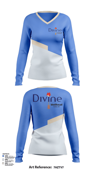 Womens Long Sleeve Vneck Shirt, Divine, , Teamtime, Team time, sublimation, custom sports apparel, team uniforms, spirit wear, spiritwear, sports uniforms, custom shirts, team store, custom team store, fundraiser sports, apparel fundraiser