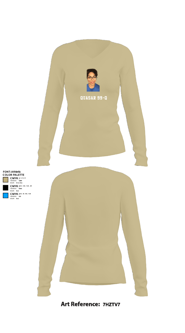 Womens Long Sleeve Vneck Shirt, Quasar 99-Q, Police, Teamtime, Team time, sublimation, custom sports apparel, team uniforms, spirit wear, spiritwear, sports uniforms, custom shirts, team store, custom team store, fundraiser sports, apparel fundraiser