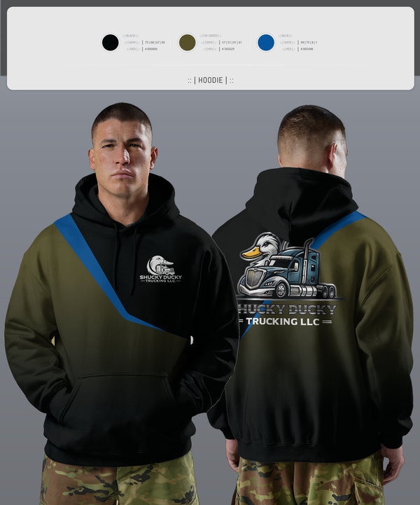 Hoodie, Shucky Ducky Trucking, , Teamtime, Team time, sublimation, custom sports apparel, team uniforms, spirit wear, spiritwear, sports uniforms, custom shirts, team store, custom team store, fundraiser sports, apparel fundraiser
