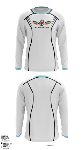 Long Sleeve Performance Shirt, ACE Volleyball Club, Men's Volleyball, Teamtime, Team time, sublimation, custom sports apparel, team uniforms, spirit wear, spiritwear, sports uniforms, custom shirts, team store, custom team store, fundraiser sports, apparel fundraiser