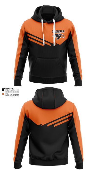 Bloomer High School Cross Country 64901687 Hoodie - 1