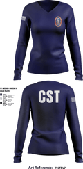 95th WMD CST 43629345 Women's Long Sleeve V-neck Shirt - 7