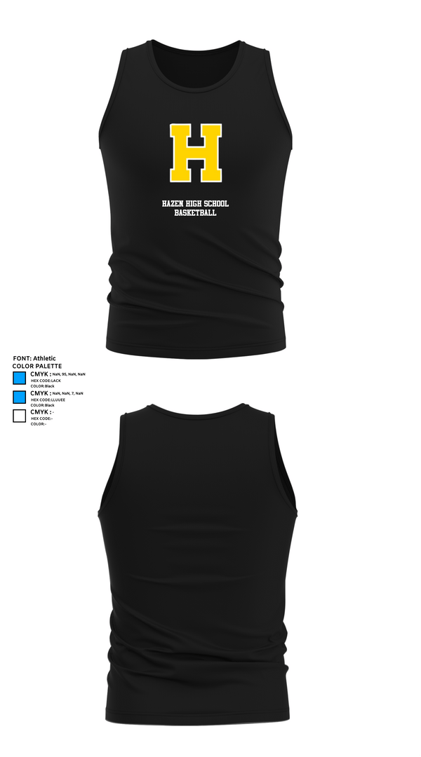 Tank Top, Hazen High School Basketball, Men's Basketball, Teamtime, Team time, sublimation, custom sports apparel, team uniforms, spirit wear, spiritwear, sports uniforms, custom shirts, team store, custom team store, fundraiser sports, apparel fundraiser