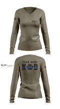 Vance County Sheriff's Office  K9 Unit 48237740 Women's Long Sleeve V-neck Shirt - 9