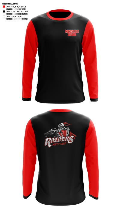 Medford Area Senior High School Band 54149175 Long Sleeve Performance Shirt - 41