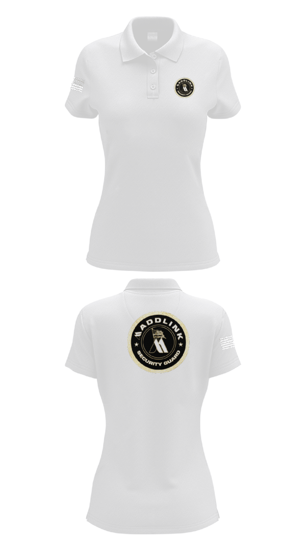 Womens Short Sleeve Performance Polo, Maddlink Security Guard, , Teamtime, Team time, sublimation, custom sports apparel, team uniforms, spirit wear, spiritwear, sports uniforms, custom shirts, team store, custom team store, fundraiser sports, apparel fundraiser