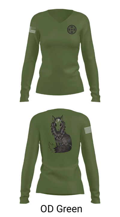 758th SMC 58080819 Women's Long Sleeve V-neck Shirt - 57