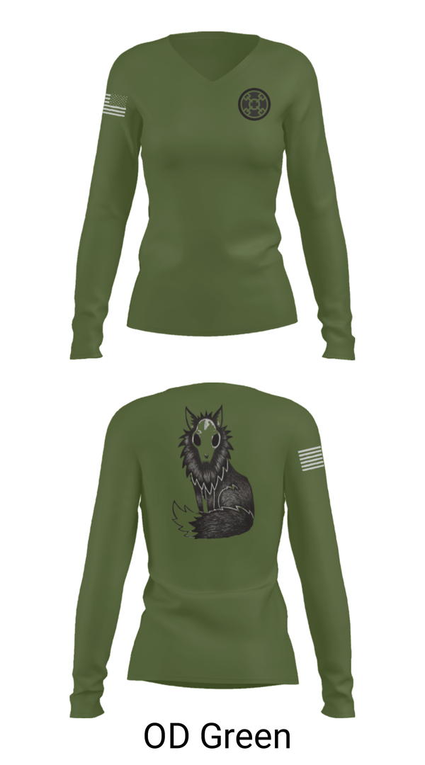 Women's Long Sleeve Vneck Shirt, 758th SMC, Army, Teamtime, Team time, sublimation, custom sports apparel, team uniforms, spirit wear, spiritwear, sports uniforms, custom shirts, team store, custom team store, fundraiser sports, apparel fundraiser