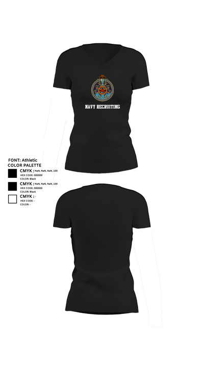 Navy Recruiting 74502123 Women's Short Sleeve V-neck Shirt - 23