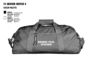 Duffle Bag, Monument Police Department, Police, Teamtime, Team time, sublimation, custom sports apparel, team uniforms, spirit wear, spiritwear, sports uniforms, custom shirts, team store, custom team store, fundraiser sports, apparel fundraiser