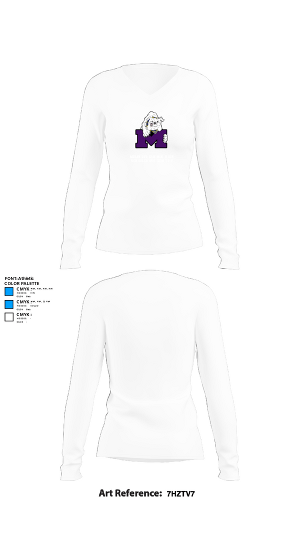 Womens Long Sleeve Vneck Shirt, Midland Freshman High School Cross Country, Cross Country, Teamtime, Team time, sublimation, custom sports apparel, team uniforms, spirit wear, spiritwear, sports uniforms, custom shirts, team store, custom team store, fundraiser sports, apparel fundraiser