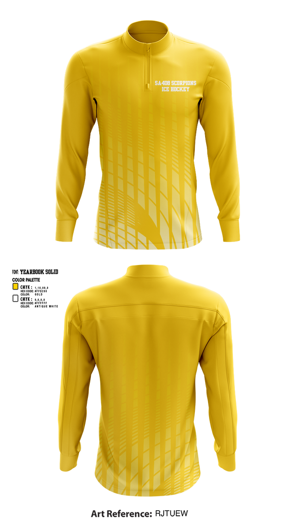 Quarter Zip Jacket, SA408 Scorpions, Ice Hockey, Teamtime, Team time, sublimation, custom sports apparel, team uniforms, spirit wear, spiritwear, sports uniforms, custom shirts, team store, custom team store, fundraiser sports, apparel fundraiser