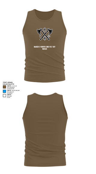 Tank Top, Baker 3-509th 3rd Plt 1st squad, Army, Teamtime, Team time, sublimation, custom sports apparel, team uniforms, spirit wear, spiritwear, sports uniforms, custom shirts, team store, custom team store, fundraiser sports, apparel fundraiser