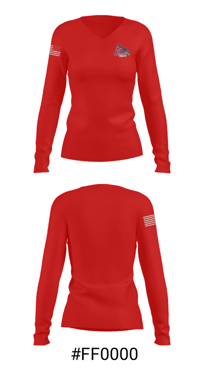Archer High School Tennis 49257029 Women's Long Sleeve V-neck Shirt - 20