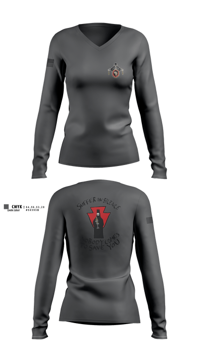 undefined Women's Long Sleeve V-neck Shirt - 5