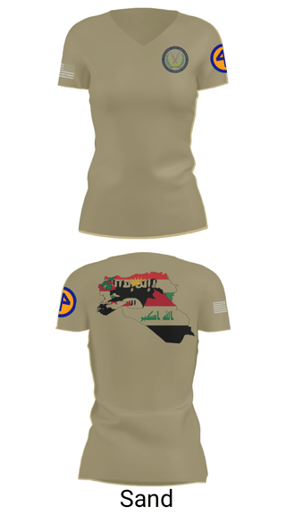 Women's Short Sleeve Vneck Shirt, 44th ICBT, National Guard, Teamtime, Team time, sublimation, custom sports apparel, team uniforms, spirit wear, spiritwear, sports uniforms, custom shirts, team store, custom team store, fundraiser sports, apparel fundraiser