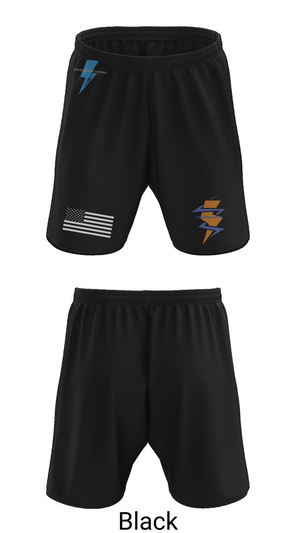 Athletic Shorts With Pockets, The Electric Zipper, , Teamtime, Team time, sublimation, custom sports apparel, team uniforms, spirit wear, spiritwear, sports uniforms, custom shirts, team store, custom team store, fundraiser sports, apparel fundraiser