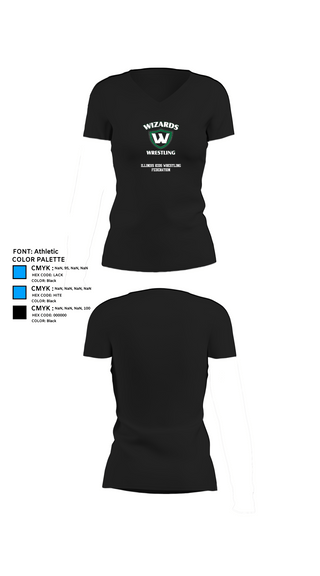 Womens Short Sleeve Vneck Shirt, Illinois Kids Wrestling Federation, Wrestling, Teamtime, Team time, sublimation, custom sports apparel, team uniforms, spirit wear, spiritwear, sports uniforms, custom shirts, team store, custom team store, fundraiser sports, apparel fundraiser
