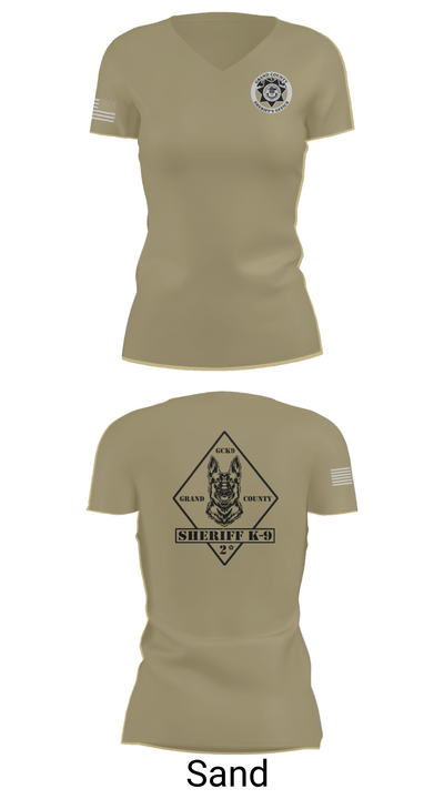 GCSO K9 19813935 Women's Short Sleeve V-neck Shirt - 84