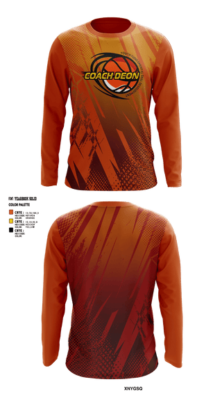 Long Sleeve Performance Shirt, Coach Deon Fundamental Youth Basketball Training, Men's Basketball, Teamtime, Team time, sublimation, custom sports apparel, team uniforms, spirit wear, spiritwear, sports uniforms, custom shirts, team store, custom team store, fundraiser sports, apparel fundraiser