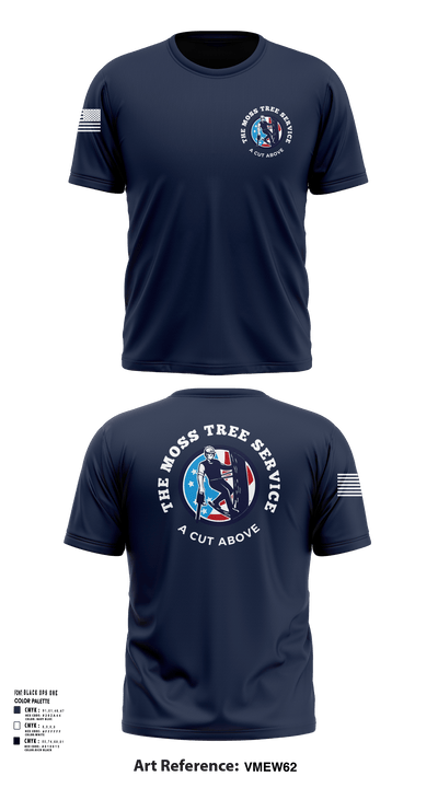 The Moss Tree Service 86074742 Short Sleeve Performance Shirt - 102