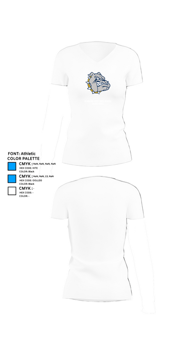 Kenmore East High School Basketball 21732196 Women's Short Sleeve V-neck Shirt - 18