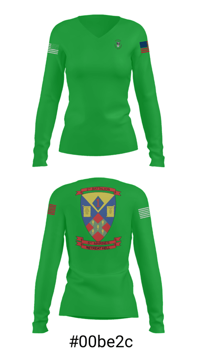 2nd battalion , 5th marines 24744641 Women's Long Sleeve V-neck Shirt - 10