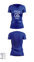 Orland Jr Trojans Football 79293862 Women's Short Sleeve V-neck Shirt - 4