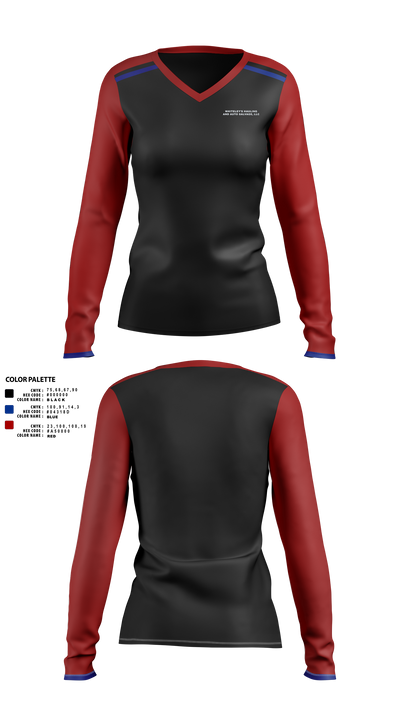 Whiteley’s Hauling And Auto Salvage 23345790 Women's Long Sleeve V-neck Shirt - 1