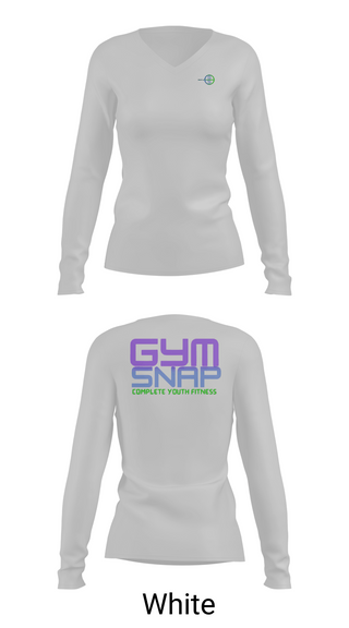 Womens Long Sleeve Vneck Shirt, Gym SNAP Track, Track & Field, Teamtime, Team time, sublimation, custom sports apparel, team uniforms, spirit wear, spiritwear, sports uniforms, custom shirts, team store, custom team store, fundraiser sports, apparel fundraiser